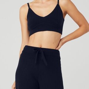 Alo Yoga Cashmere Jet Set Bra Limited Navy Sz Small NWT